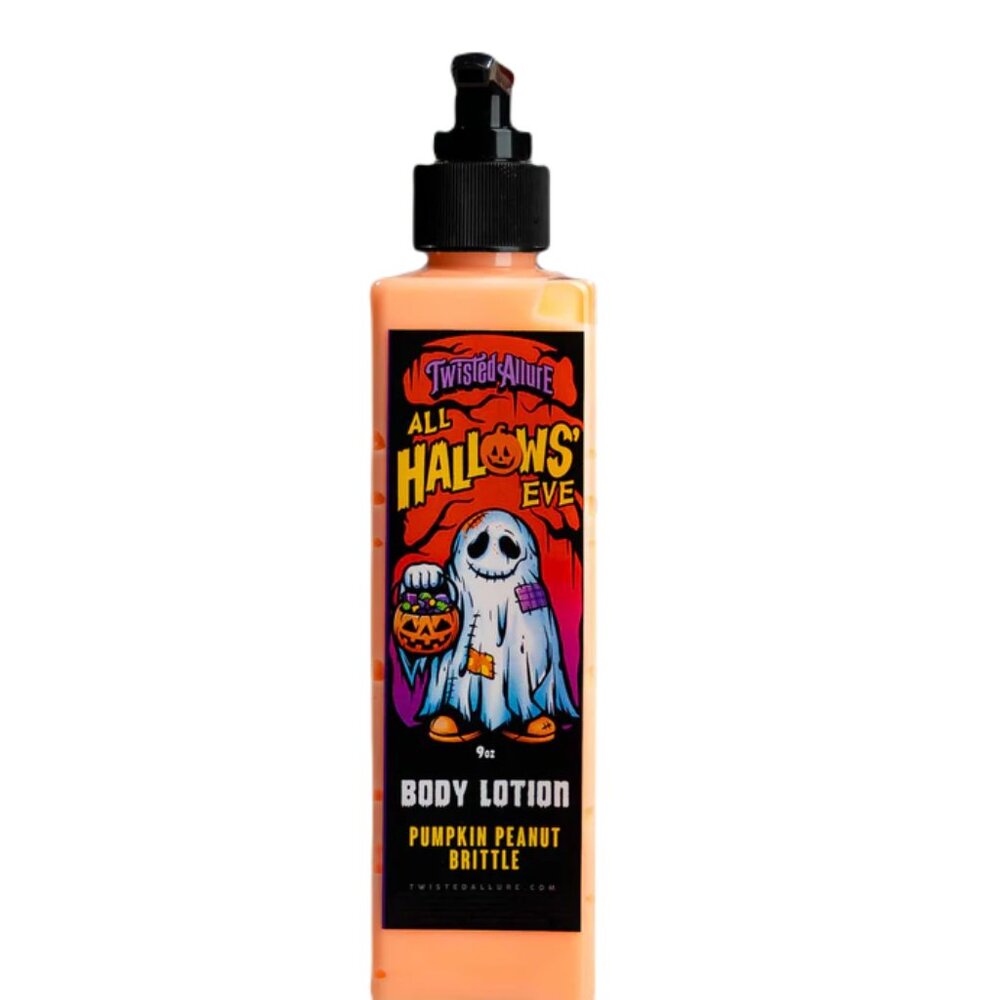 Twisted Allure All Hallows Eve PUMPKIN PEANUT BRITTLE Body Lotion HALLOWEEN Goth